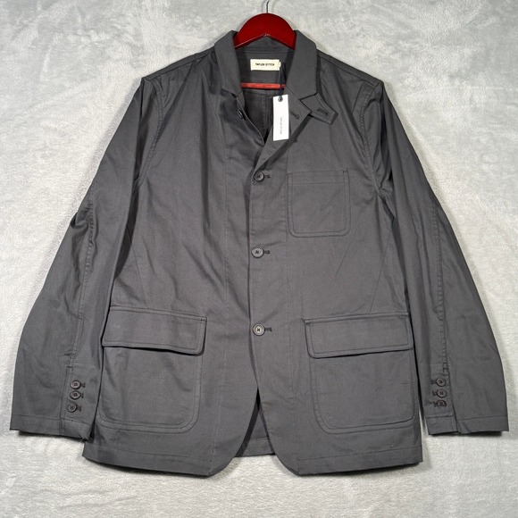 Taylor Stitch Jacket Mens Large 42 Gray Gibson Charcoal Travel